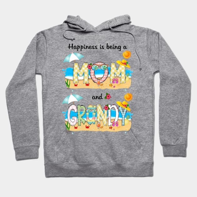 Happiness Is Being A Mom And Grandy Summer Beach Happy Mother's Hoodie by KIMIKA